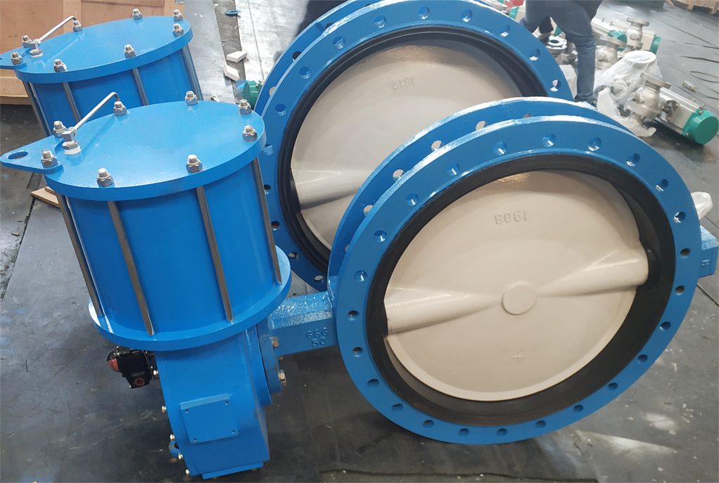 Butterfly-valve-U-type-pneumatic