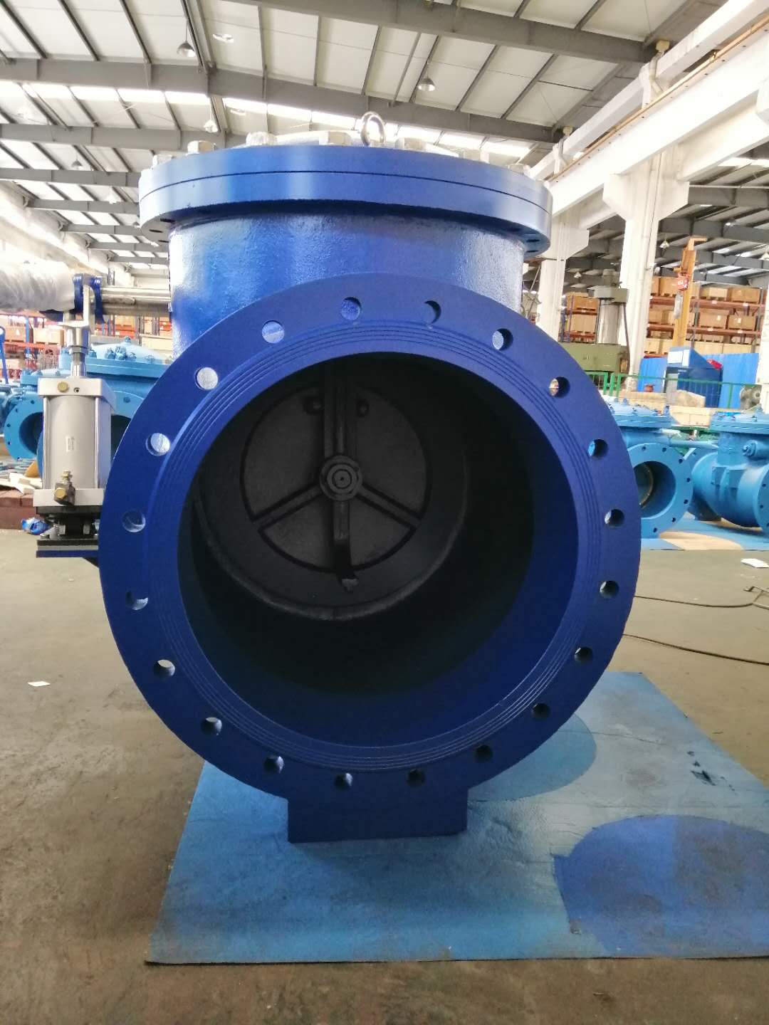 Swing check valve na may counterweight