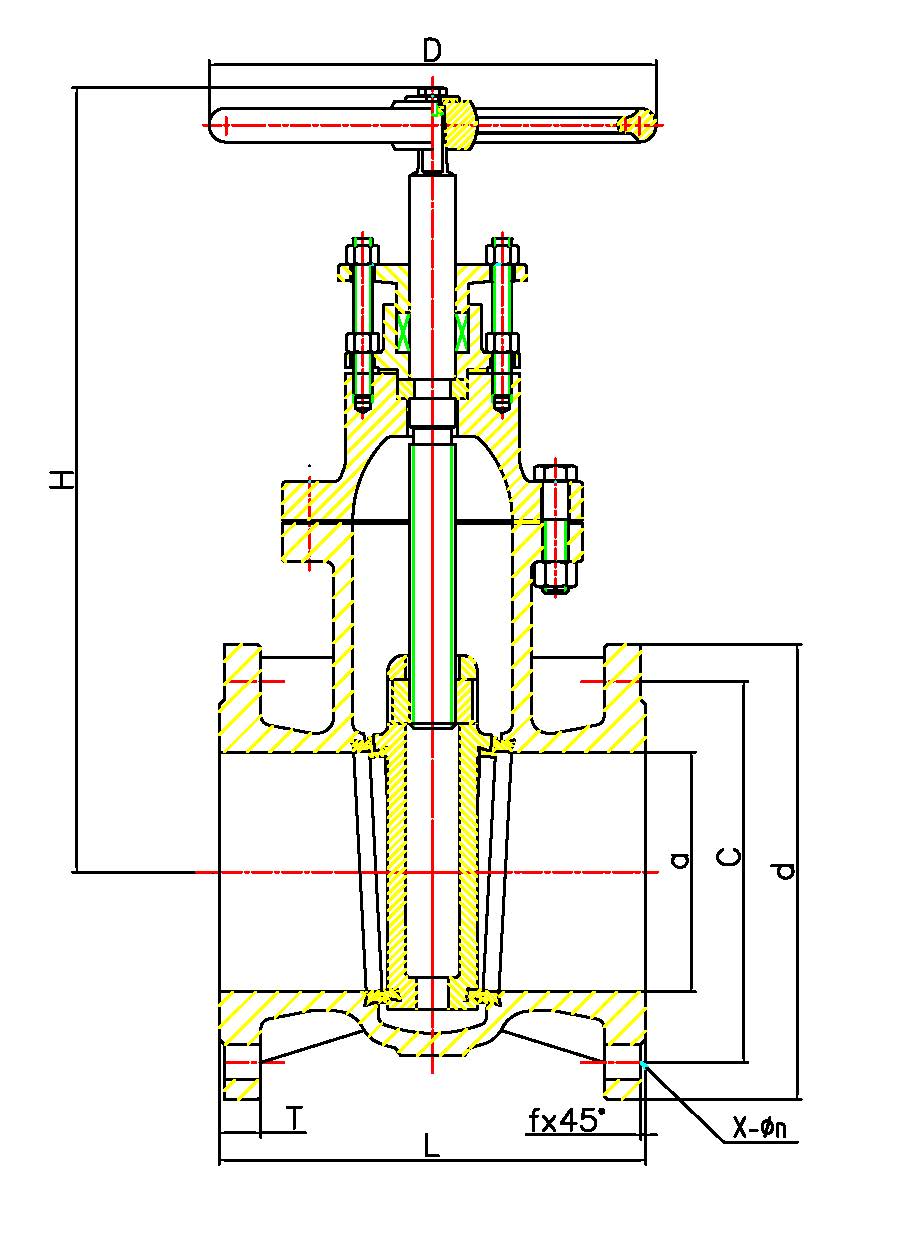 Non-rising stem gate valve