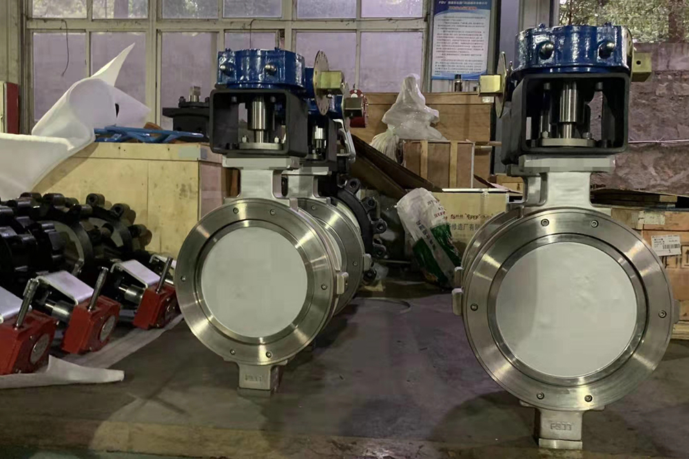 double eccentric butterfly valve wafer type