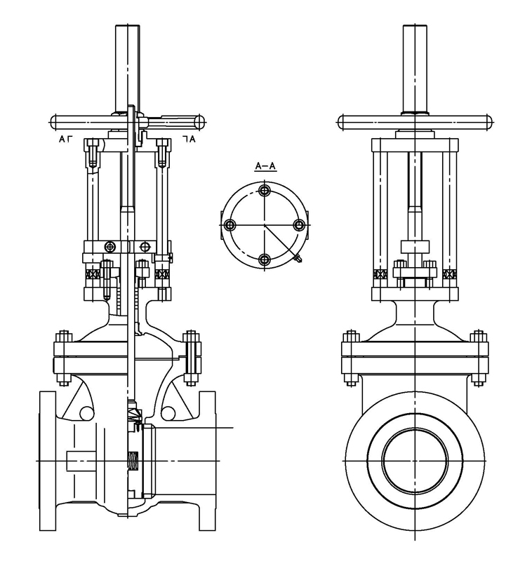 parallel-slide-gate-valve-drawing